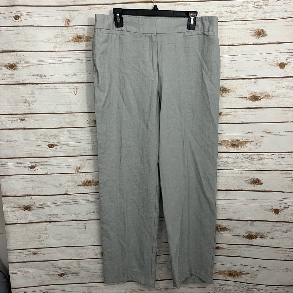 Chicos Travelers Gray Wide Leg Elastic Waist Pants 2